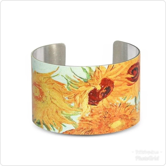 Boutique Jewelry - Vincent Van Gogh Sunflowers Cuff Bracelet